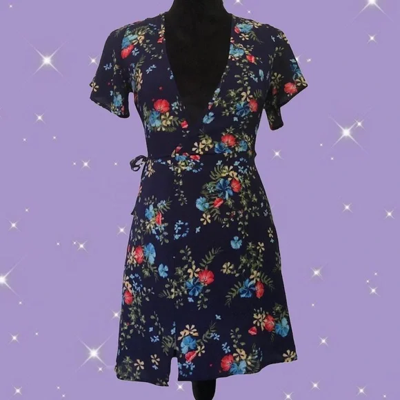 charlotte russe blue floral dress The Ribbon Charlotte Nap Dress main image 1
